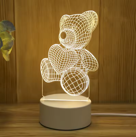 Romantic Love 3D Acrylic Bedside Lamp